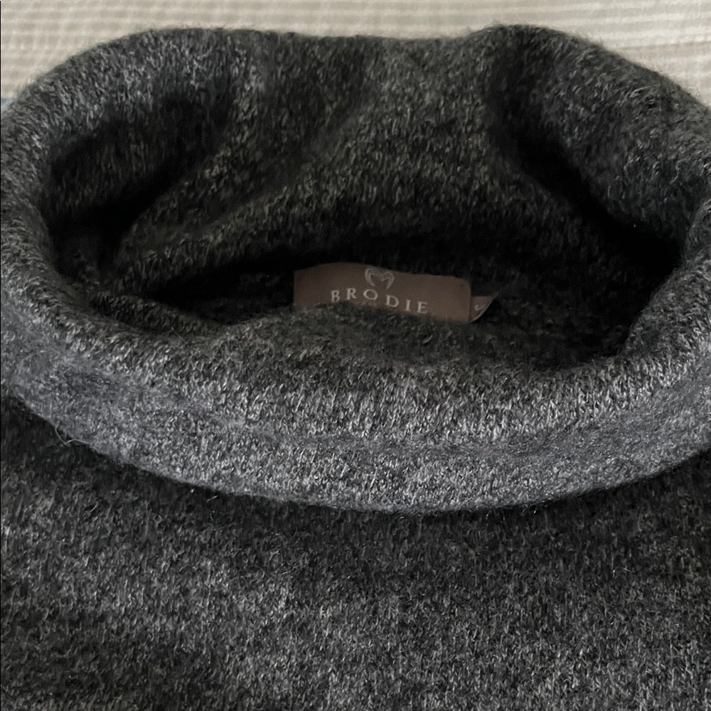Brodie Cashmere Charcoal Turtleneck Sweater - Picture 6 of 6